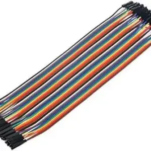 Specification Wire gauge: 22 AWG and 24 AWG Length: 10 cm (4 inches) and 20 cm (8 inches) Insulation: PVC Pin pitch: 2.54 mm (0.1 inches) Description Female-to-female jumper wires are commonly used to connect components on breadboards, prototype boards, or other electronic circuits. These wires typically have a solid core, allowing them to be easily plugged into male headers. The specifications of female-to-female jumper wires can vary depending on the manufacturer and intended use, but some common specifications include: – Wire gauge: The wire gauge refers to the thickness of the wire. The most common wire gauges for jumper wires are 22 AWG and 24 AWG. – Length: Jumper wires come in various lengths, ranging from a few centimeters to several meters. Common lengths for breadboard jumper wires are 10 cm (4 inches) and 20 cm (8 inches). – Insulation: Jumper wires are typically insulated with PVC or silicone to protect against short circuits and provide electrical insulation. – Pin pitch: The pin pitch refers to the distance between the male header pins. The most common pin pitch for breadboard jumper wires is 2.54 mm (0.1 inches), which is the standard pitch for most breadboards and prototyping boards. It’s important to choose the right specifications for your project to ensure that the jumper wires can handle the required current and voltage levels, and fit properly on your circuit board.